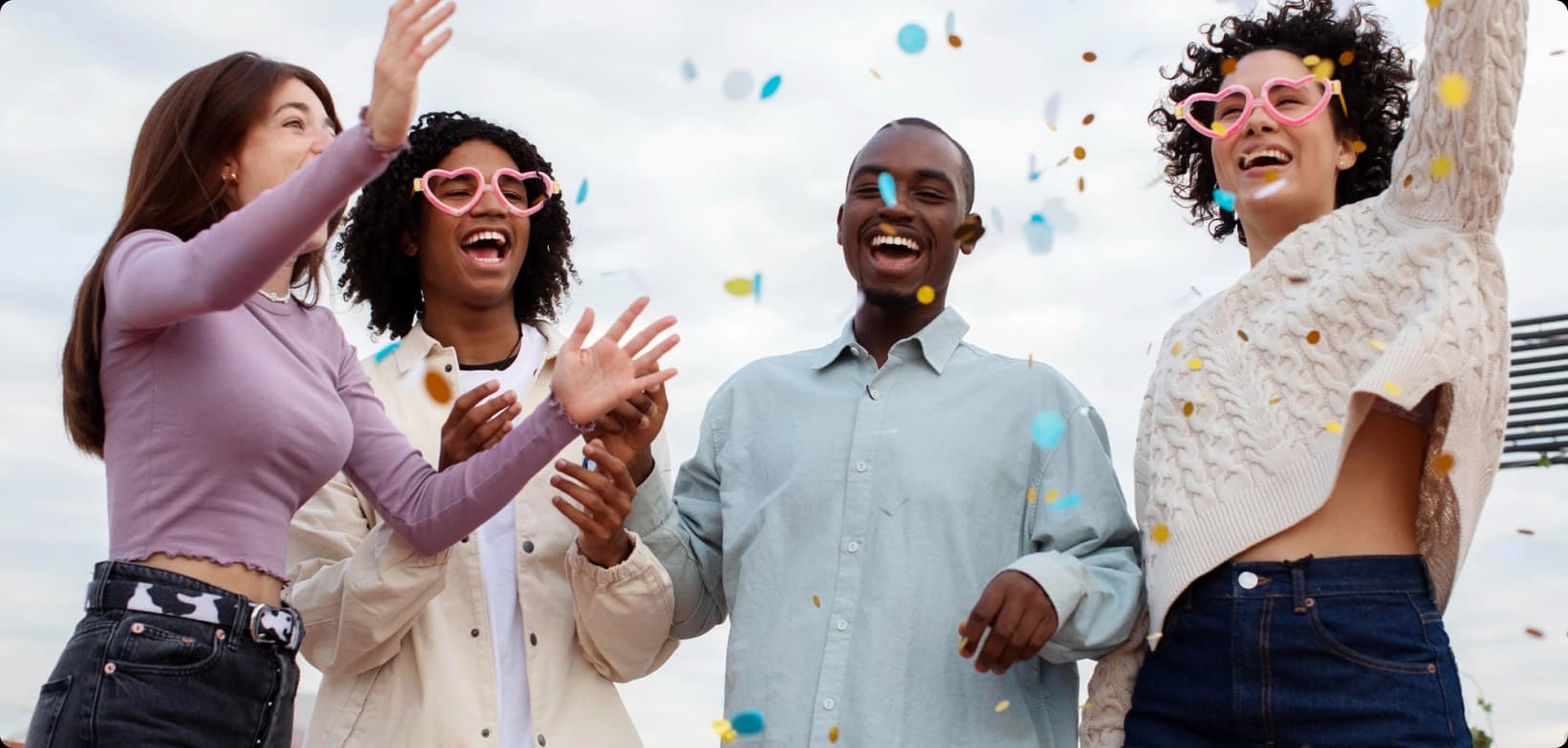 Happy creators with growing graphs